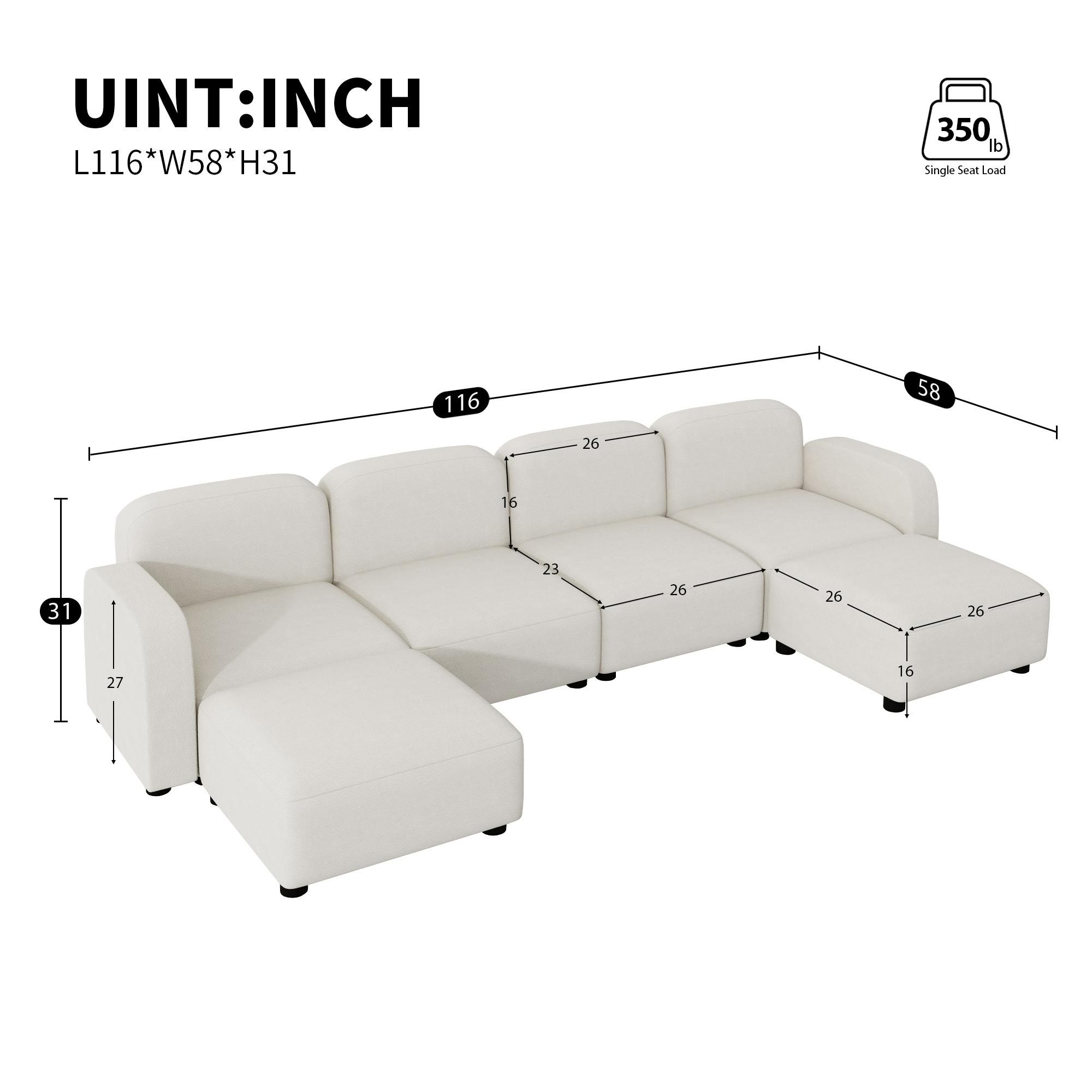 Modern Beige Velvet Sectionals