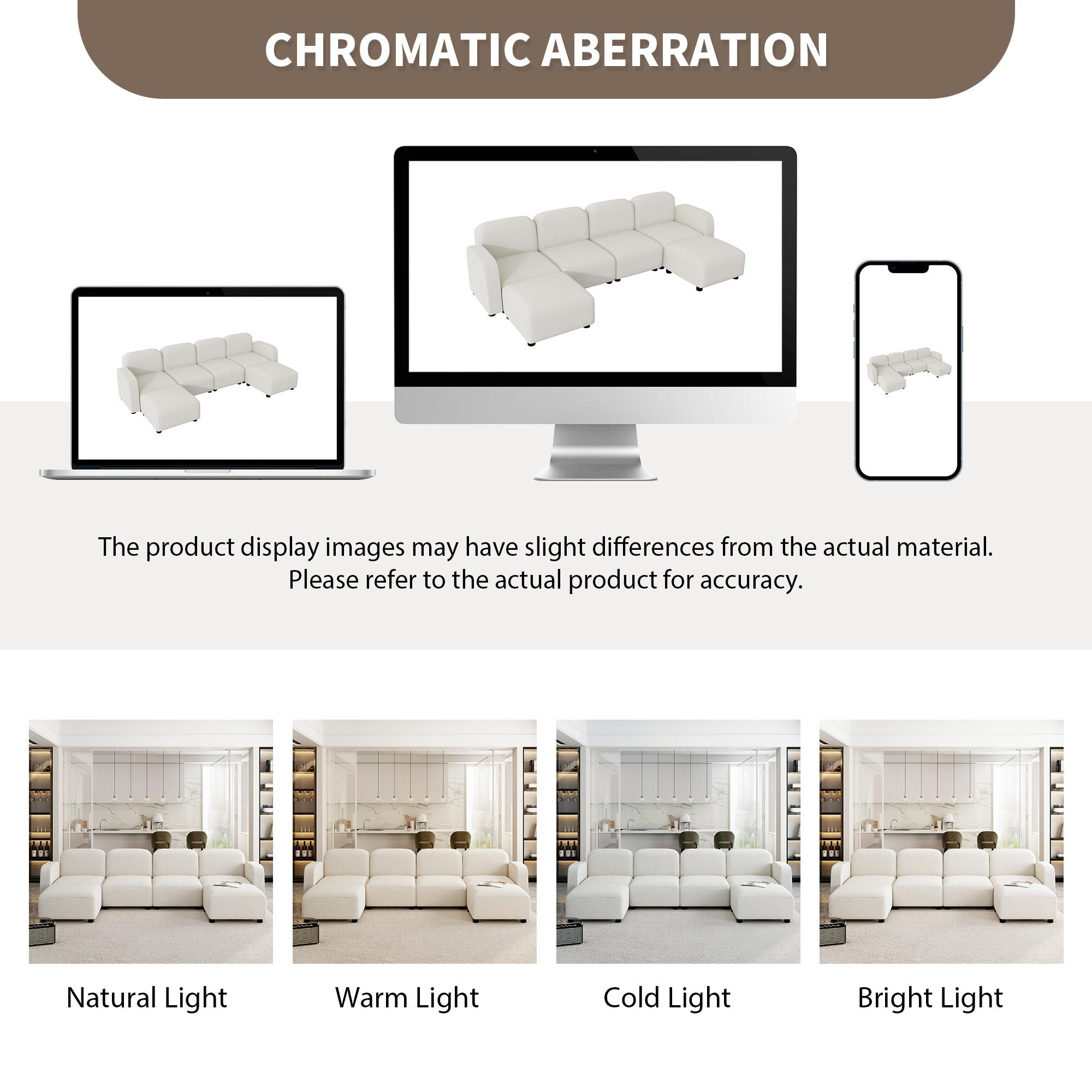 Modern Beige Velvet Sectionals