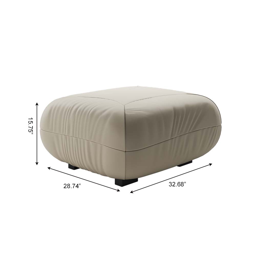 Cotton Doll Gray Faux Leather Sectionals
