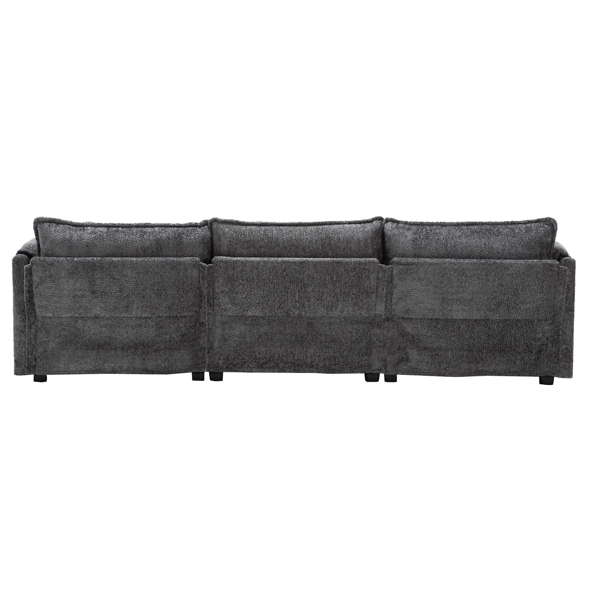 for 6 Gray Chenille Fabric Sectionals