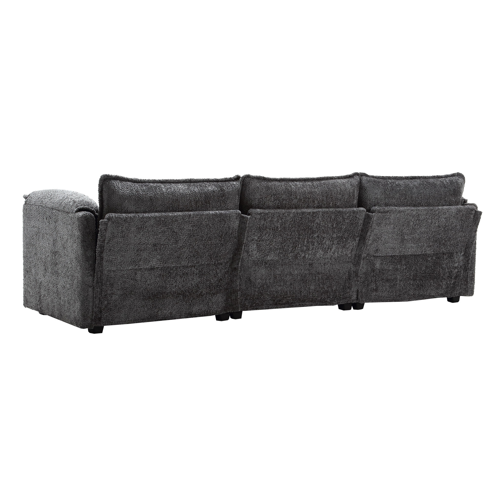 for 8 Gray Chenille Fabric Sectionals