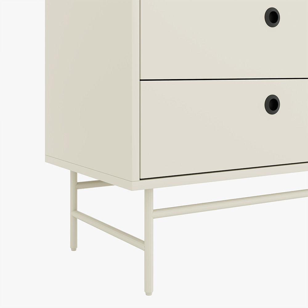 Partly Assemble White Iron Sideboards & Buffets