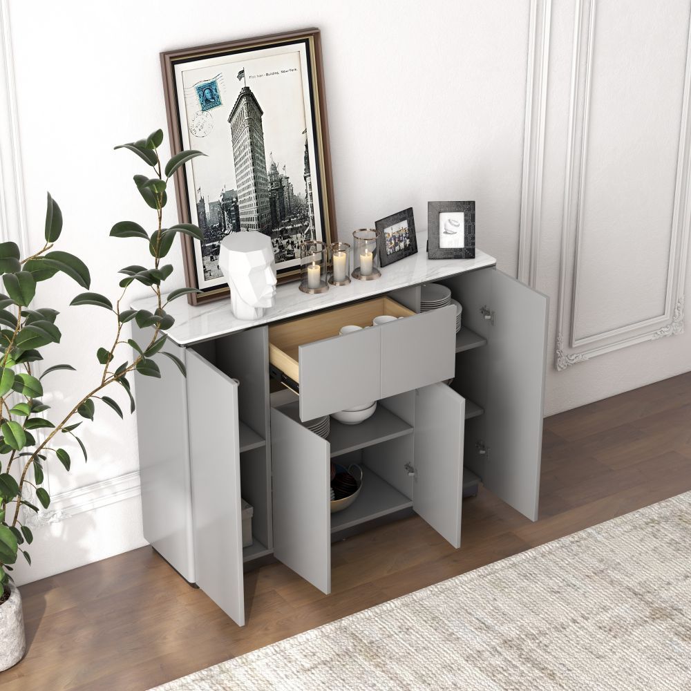 Sintered Stone Gray MDF Sideboards & Buffets