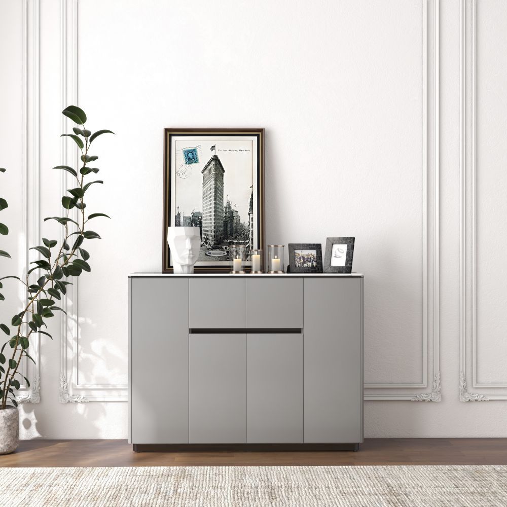 Modern Minimalist Gray MDF Sideboards & Buffets