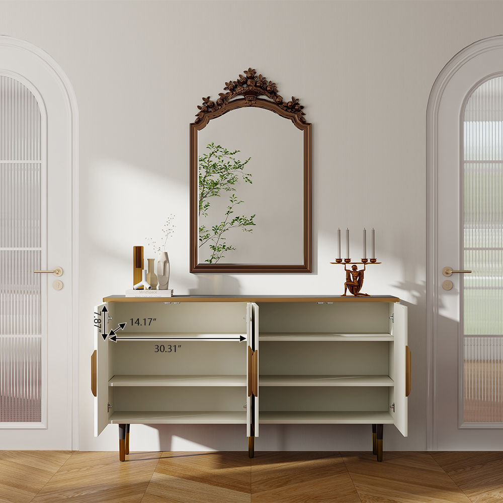 Metal Leg White MDF Sideboards & Buffets