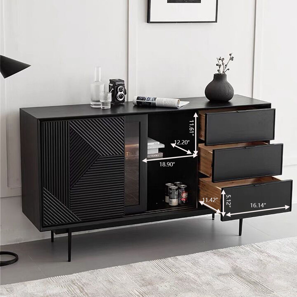 Mid Century Modern Black Sideboards & Buffets
