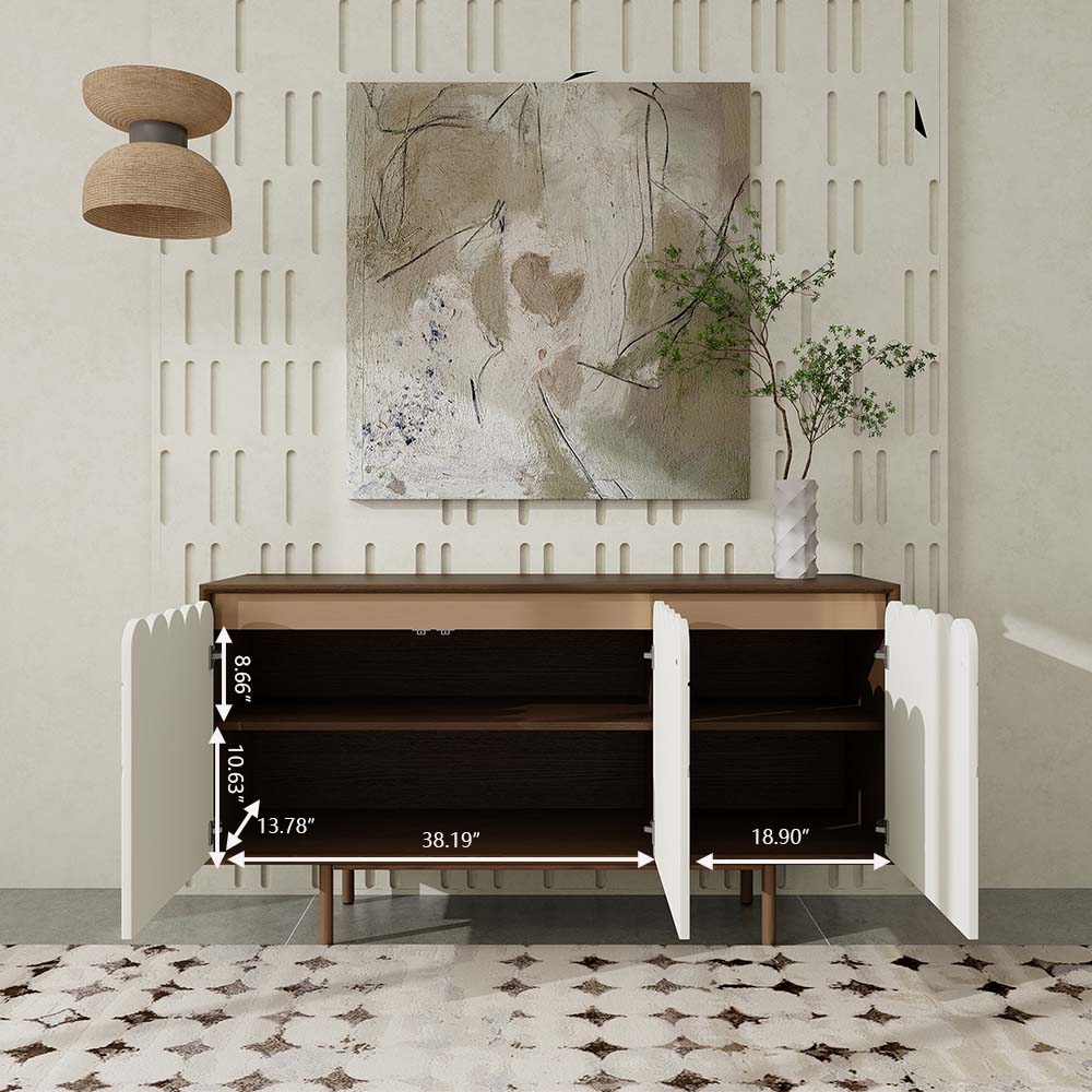Metal Leg White MDF Sideboards & Buffets