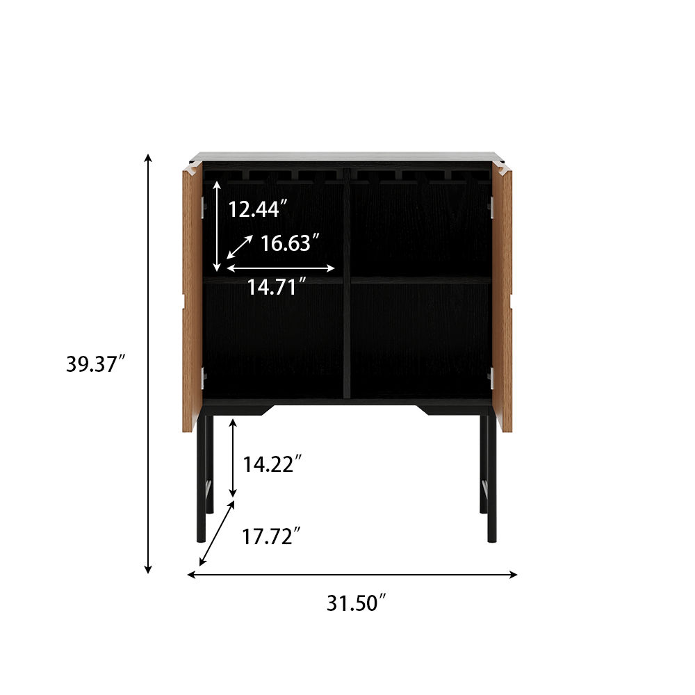 Partly Assemble Wood color MDF Sideboards & Buffets