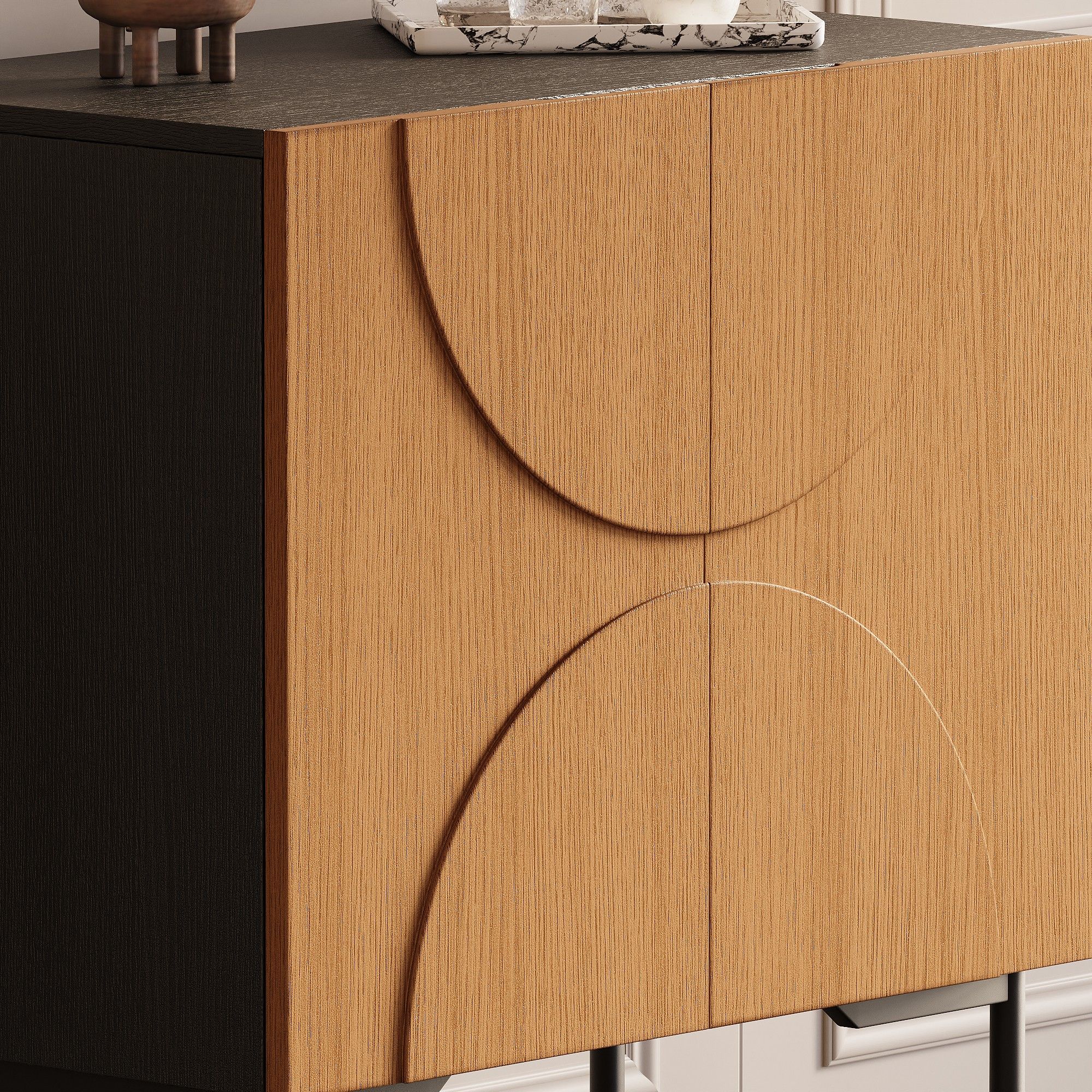 Modern Wood color MDF Sideboards & Buffets