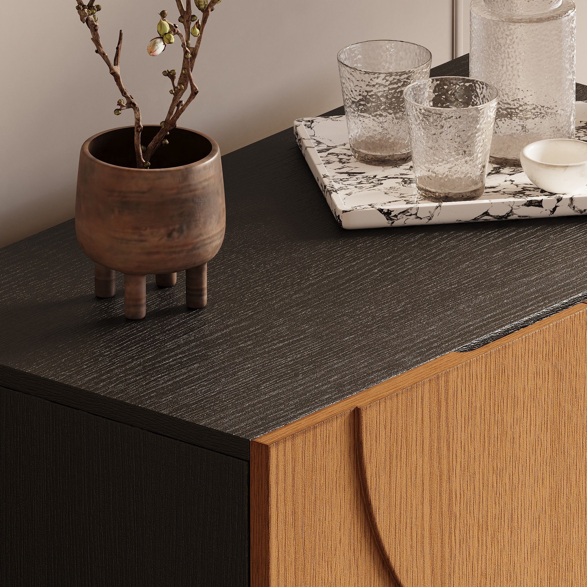 with Storage Wood color MDF Sideboards & Buffets