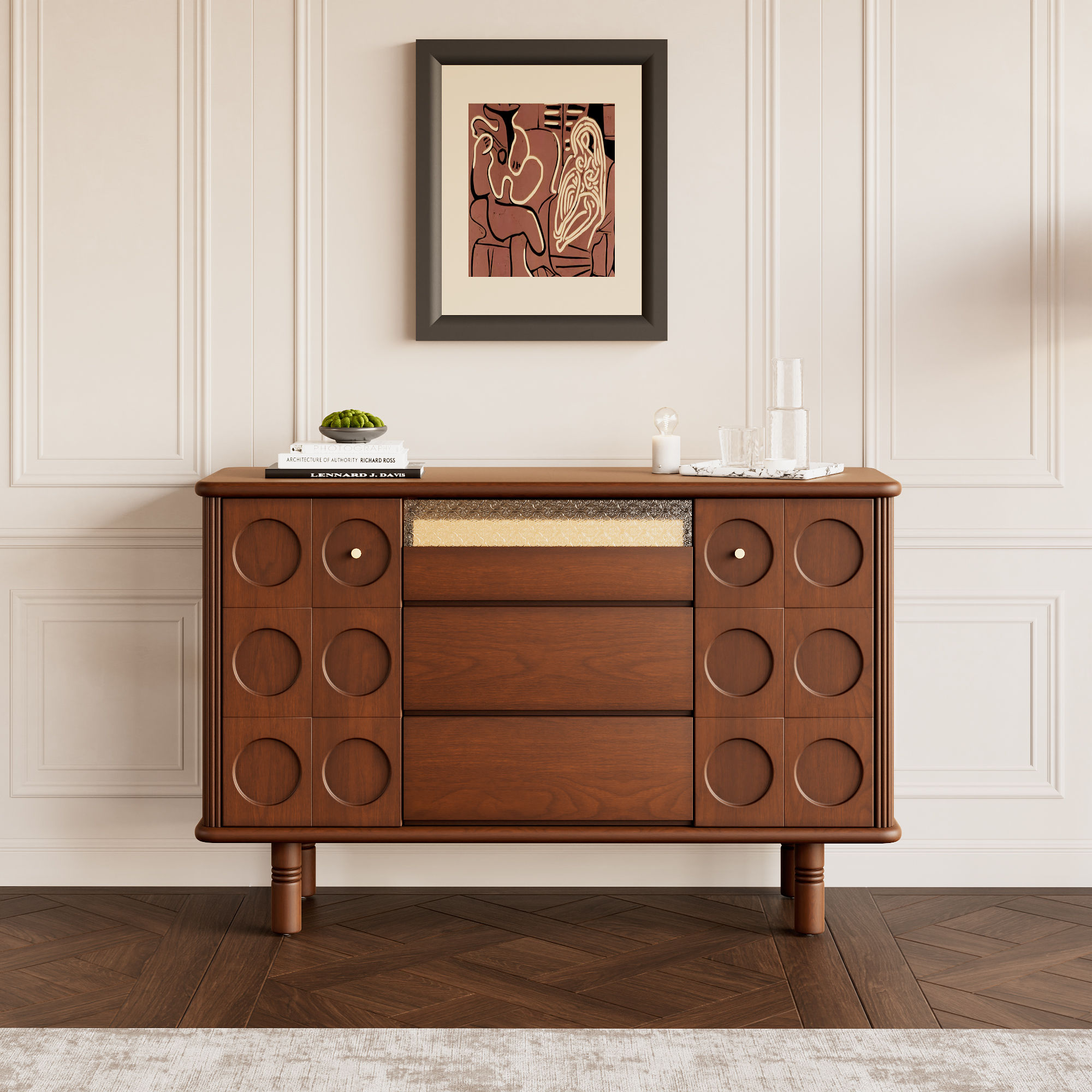 Wood Leg Cherry Wood Color Cherry Wood Sideboards & Buffets