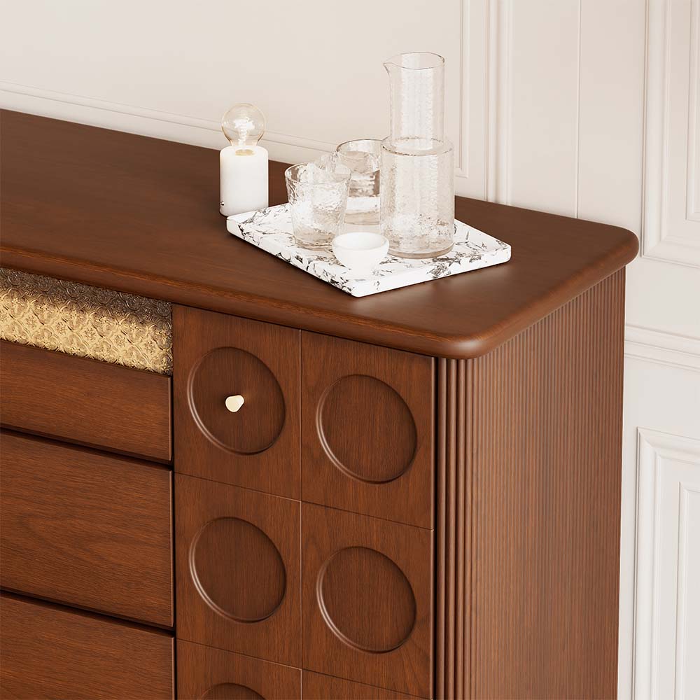 Fully Assemble Cherry Wood Color Cherry Wood Sideboards & Buffets
