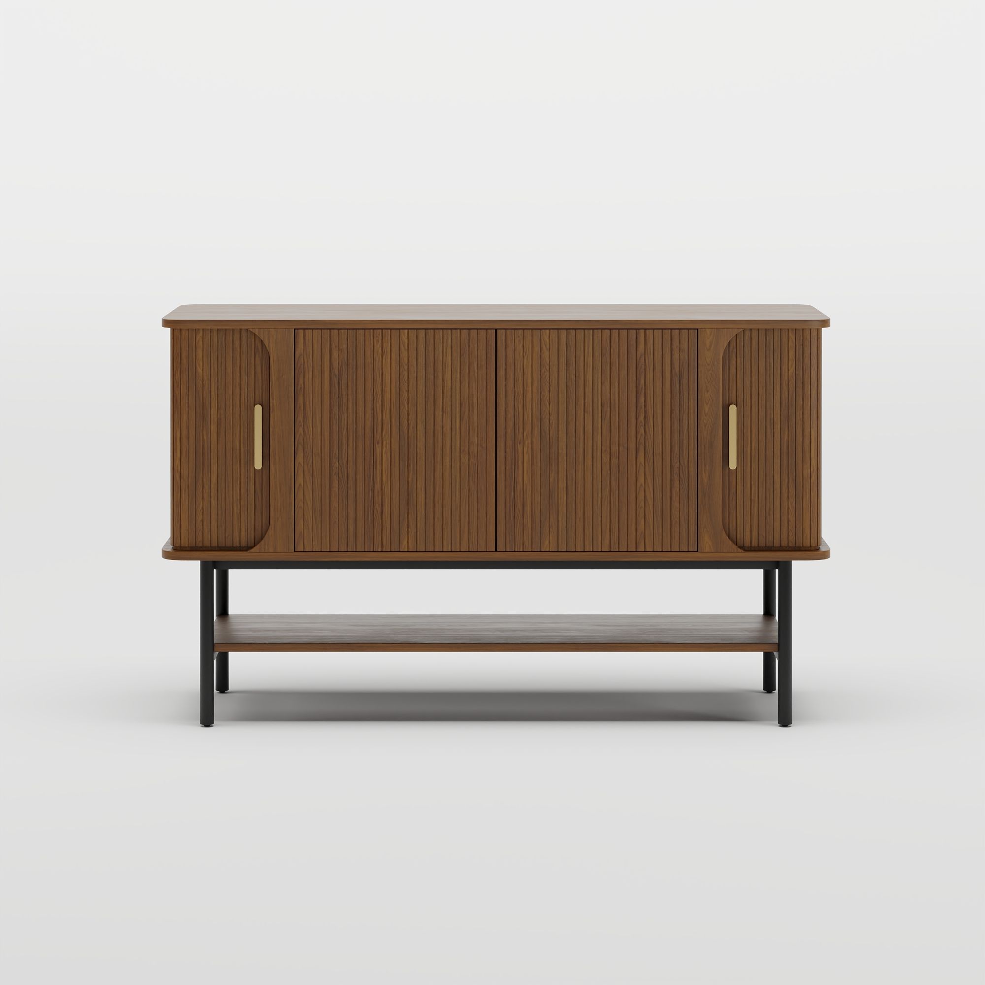 Mid Century Modern Walnut Color MDF Sideboards & Buffets
