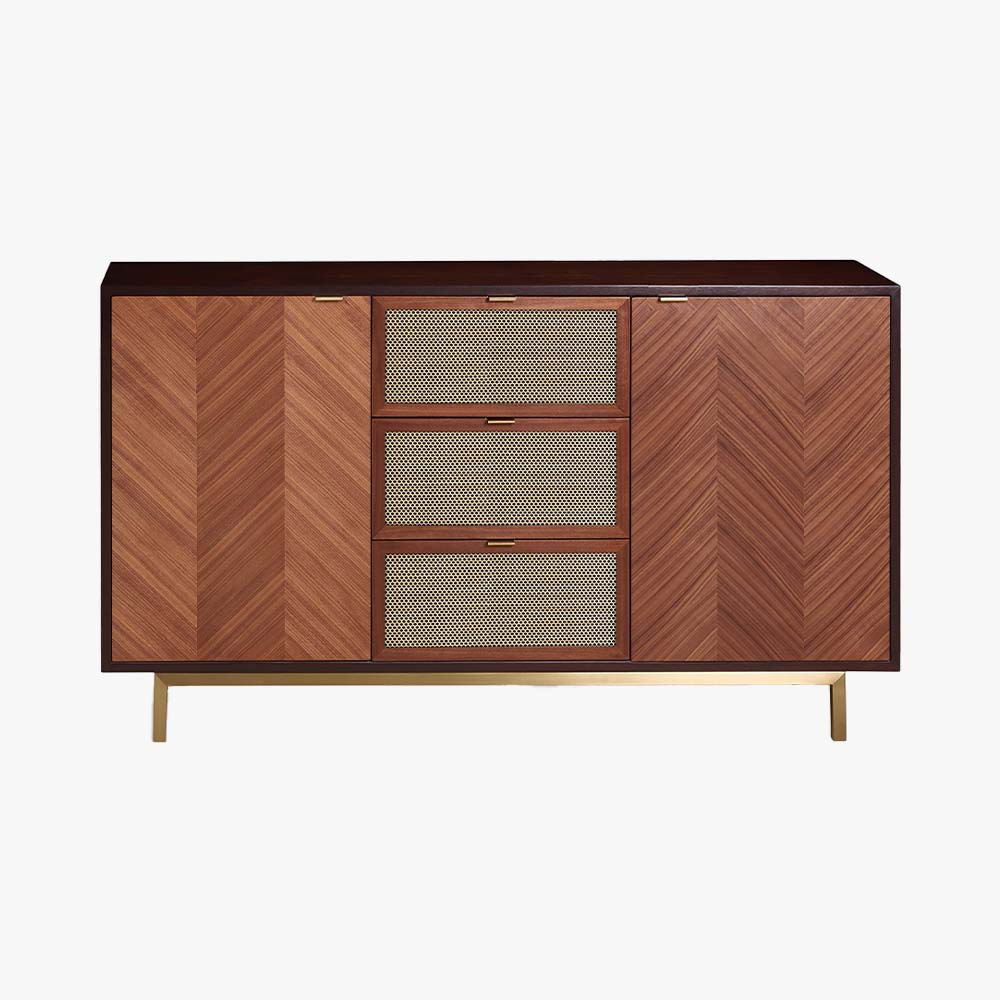 Metal Leg Walnut Sideboards & Buffets