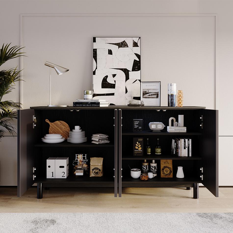 with Storage Black MDF Sideboards & Buffets