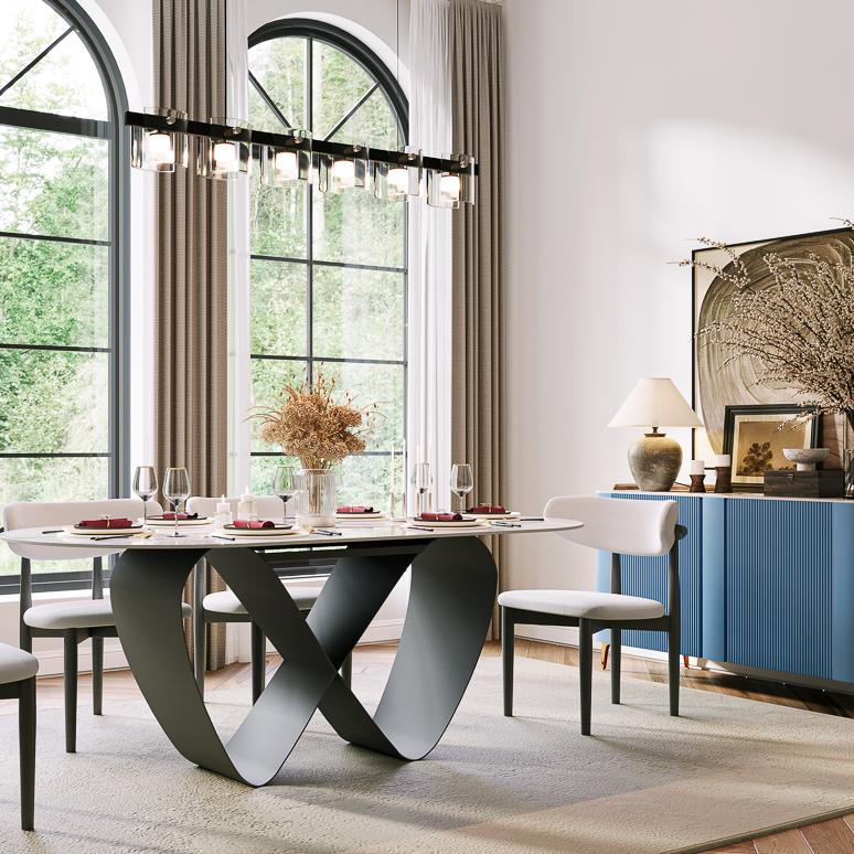 Partly Assemble Blue Sintered Stone Sideboards & Buffets
