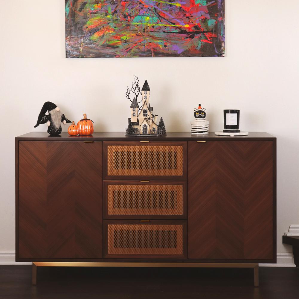 Multi-layer Solid Wood Frame Walnut Sideboards & Buffets