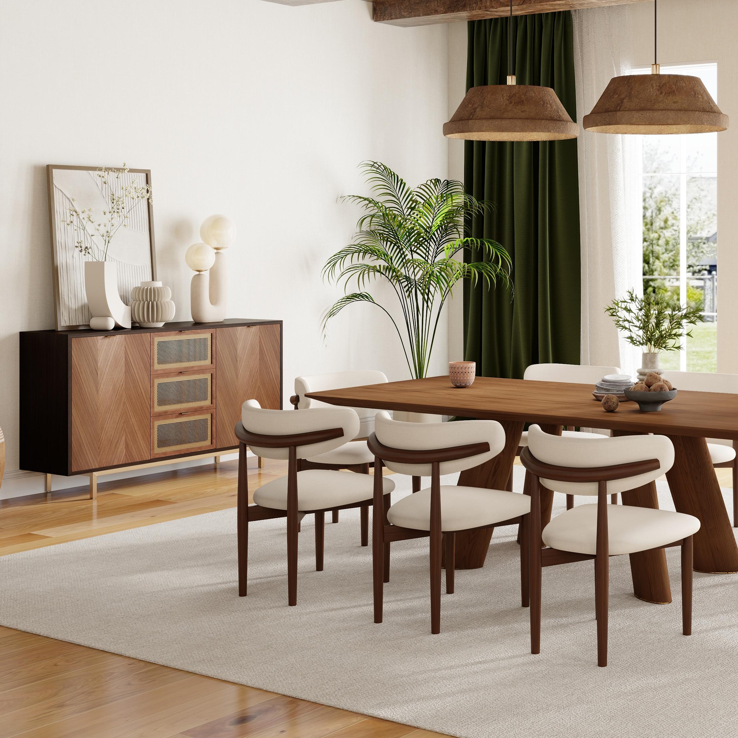 Metal Leg Walnut Sideboards & Buffets