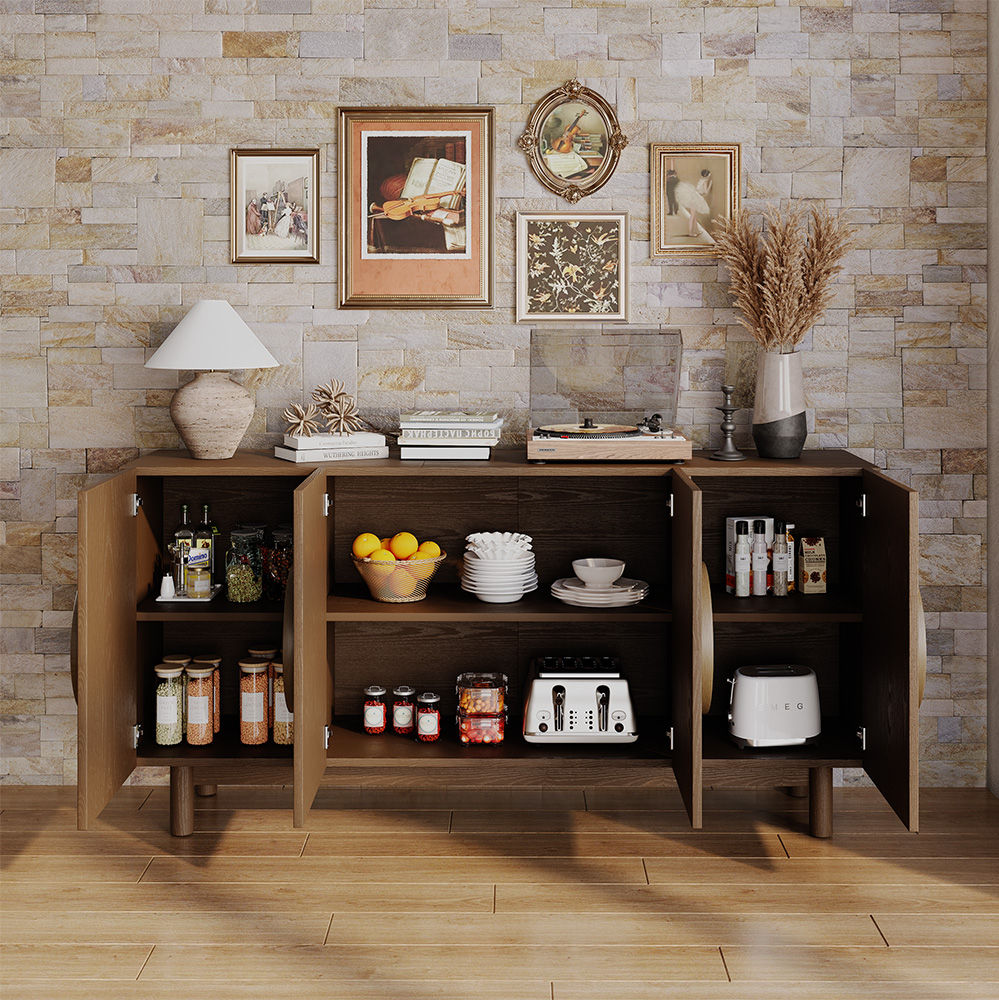 Walnut Color Plywood Sideboards & Buffets