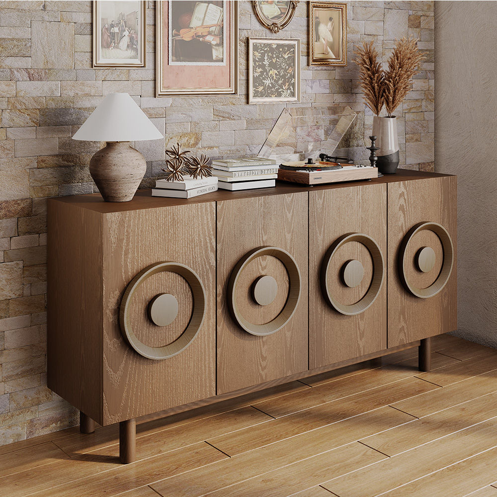 Walnut Color Plywood Sideboards & Buffets