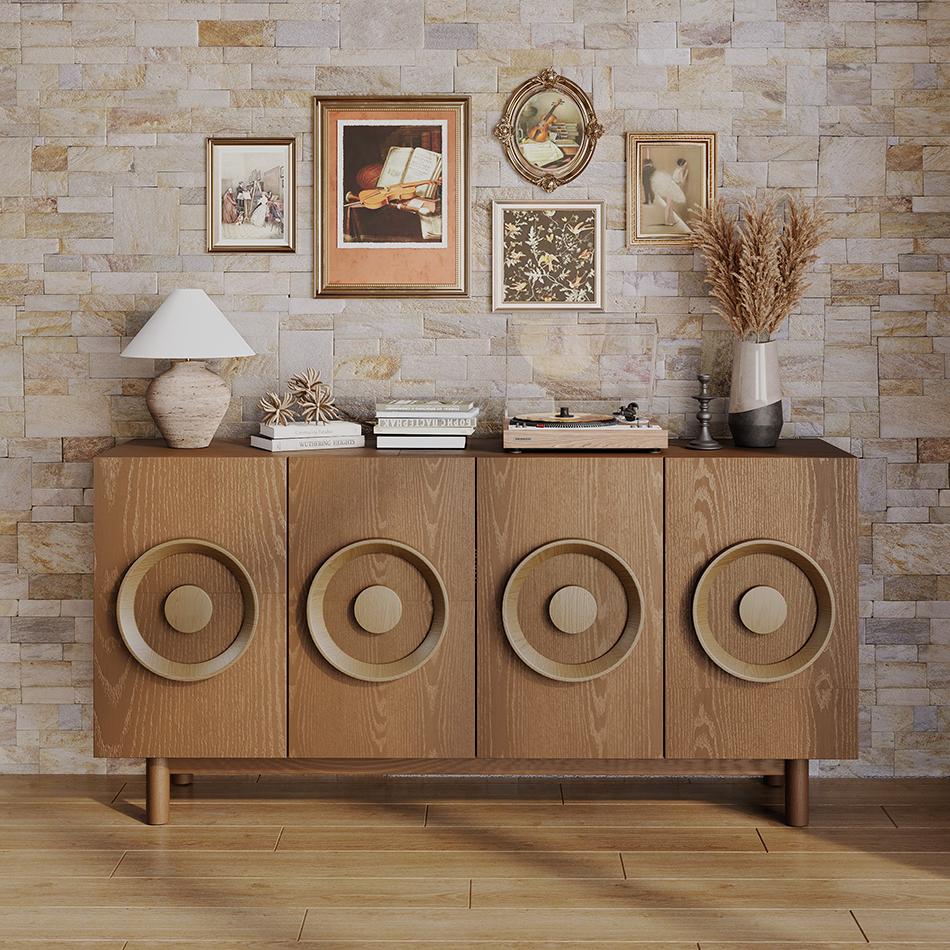 Walnut Color Plywood Sideboards & Buffets