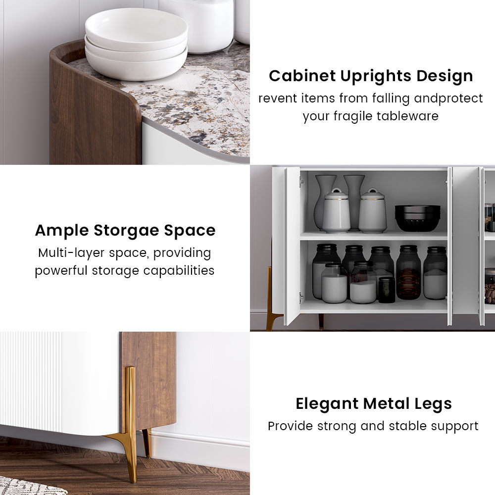 White Sintered Stone Sideboards & Buffets