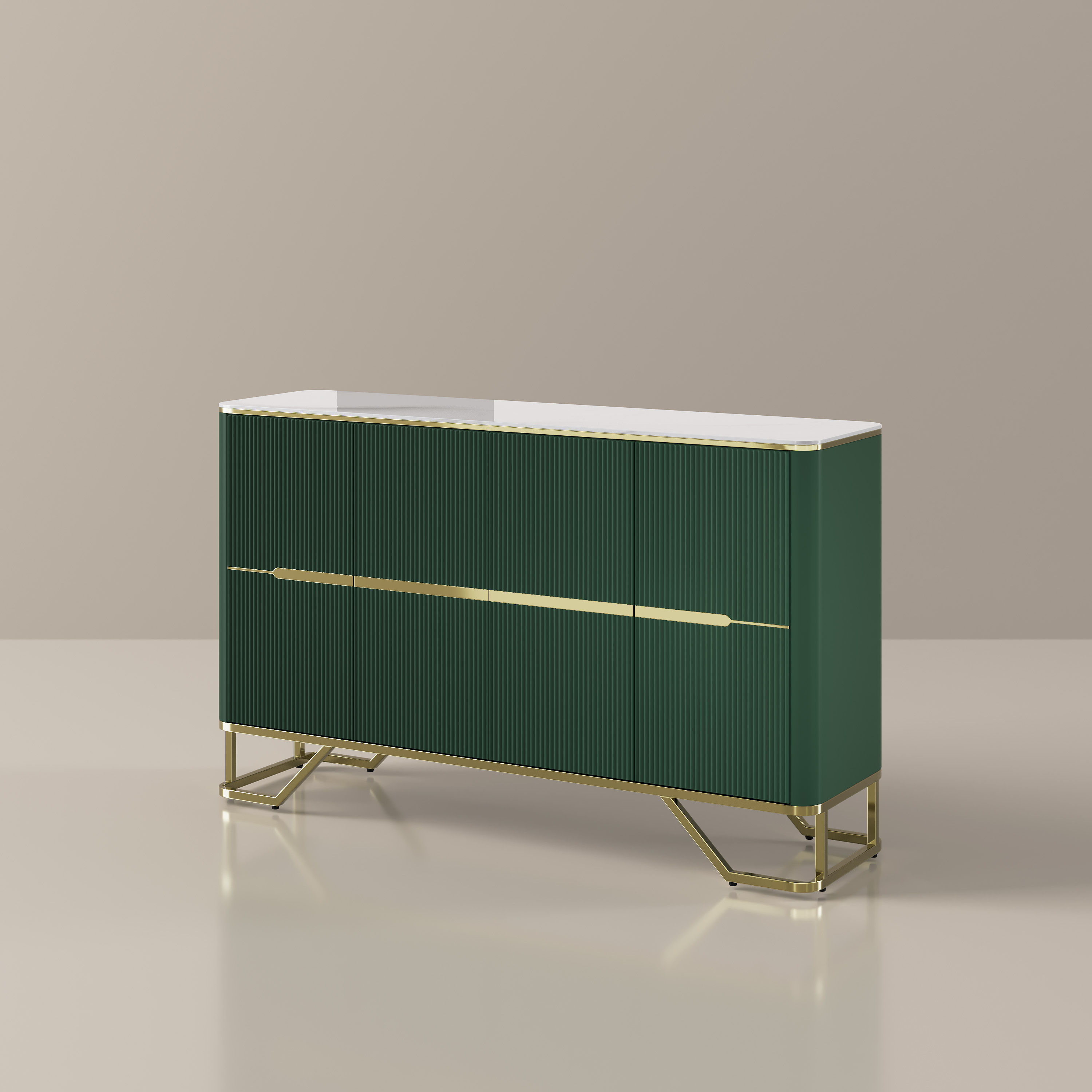 Green & White Sintered Stone Sideboards & Buffets