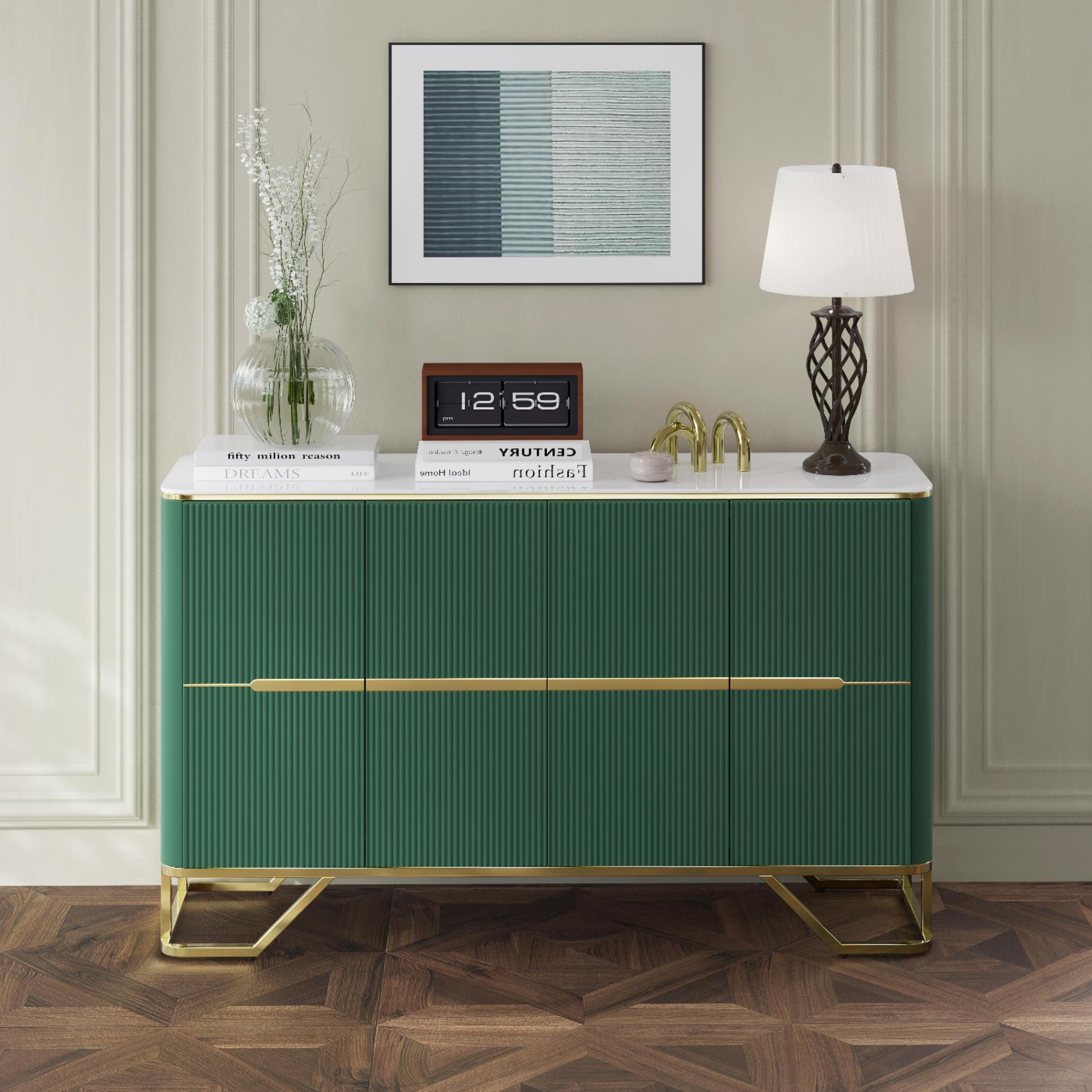 Green & White Sintered Stone Sideboards & Buffets
