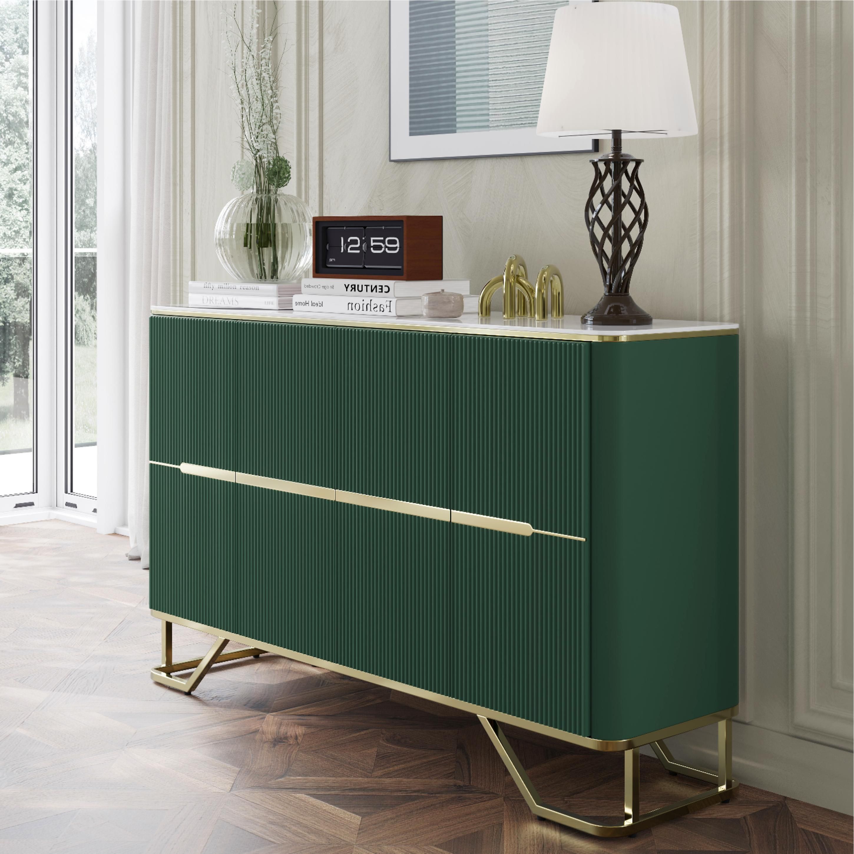 Green & White Sintered Stone Sideboards & Buffets