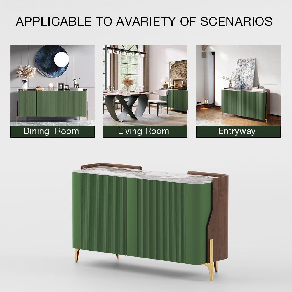 Partly Assemble Green Sintered Stone Sideboards & Buffets