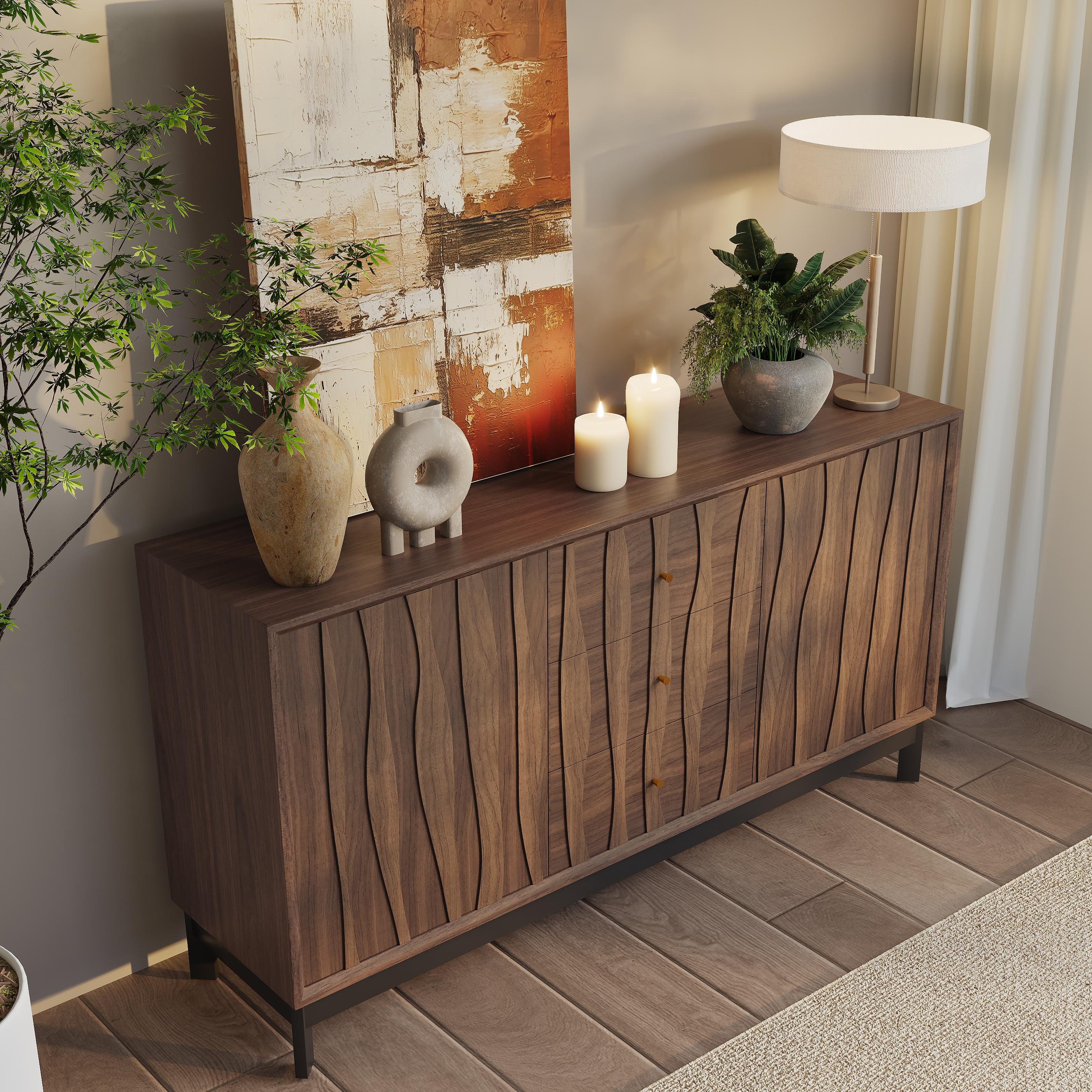 Partly Assemble Walnut Sideboards & Buffets