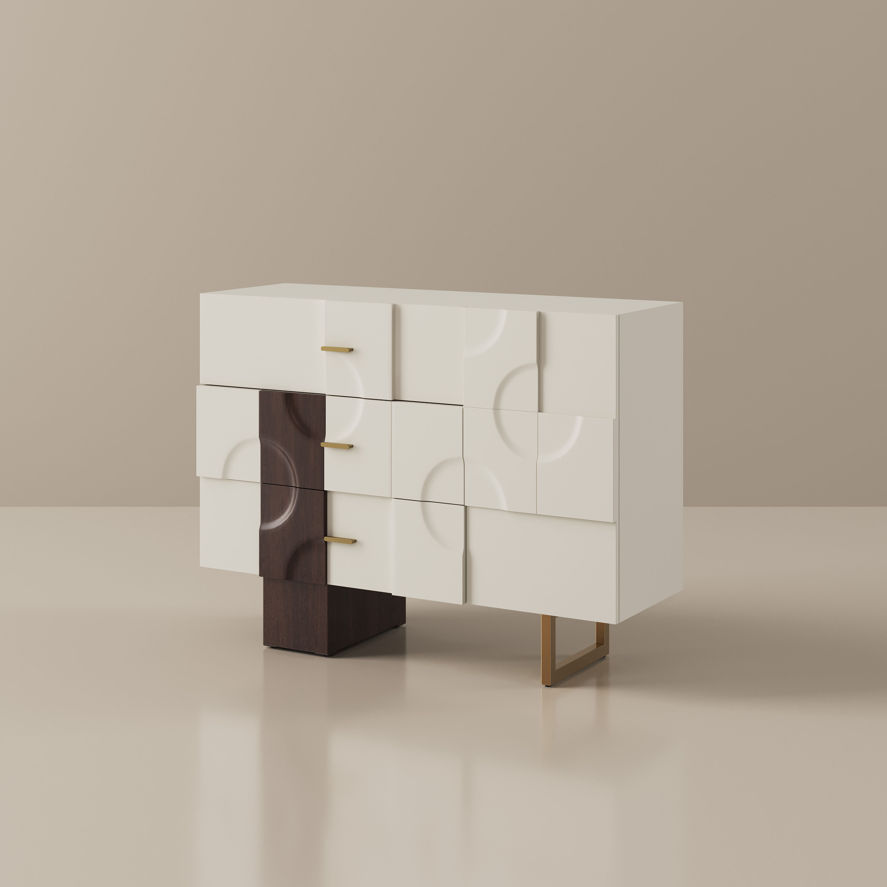 Solid Wood White & Golden MDF Sideboards & Buffets