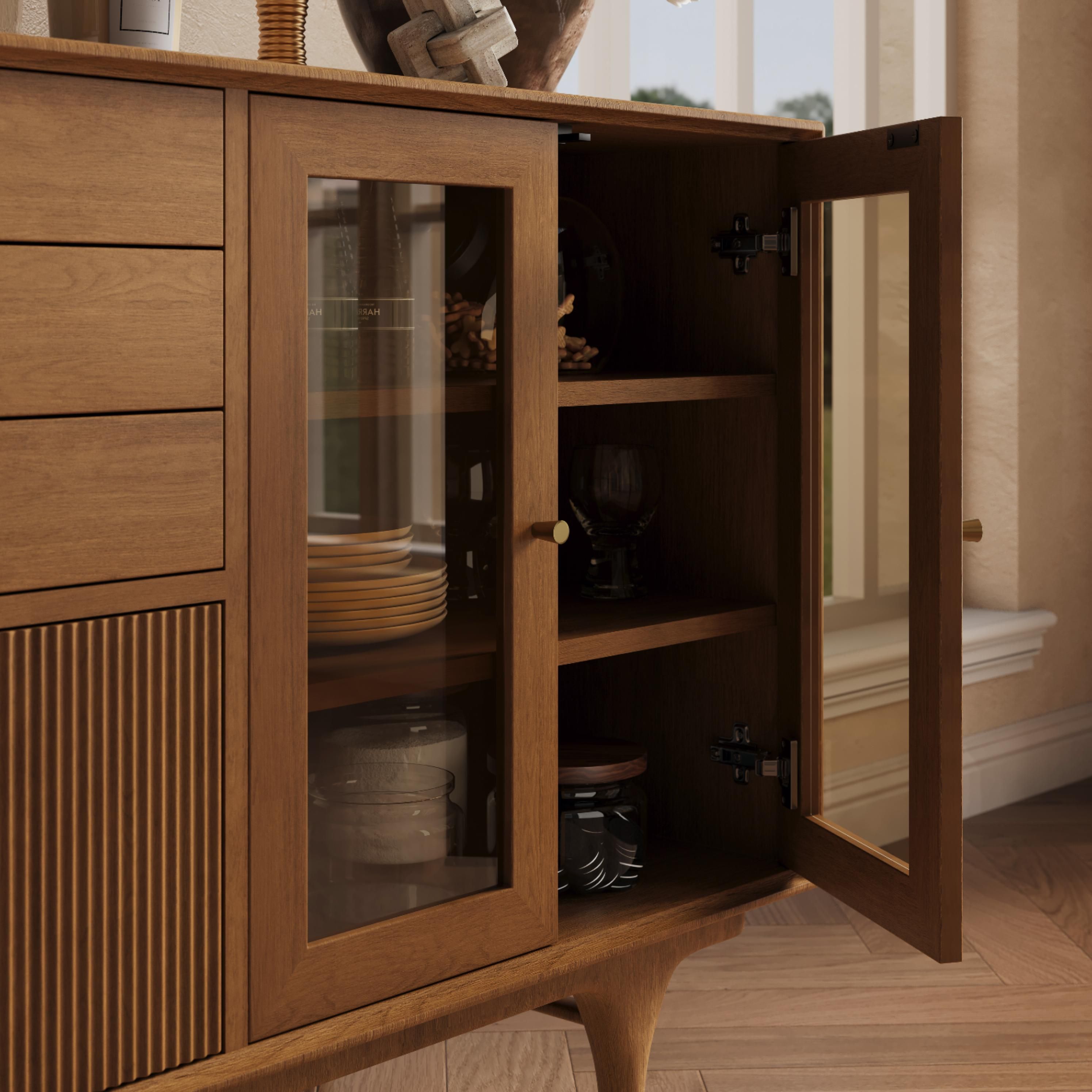 Mid Century Modern Dark Wood MDF Sideboards & Buffets