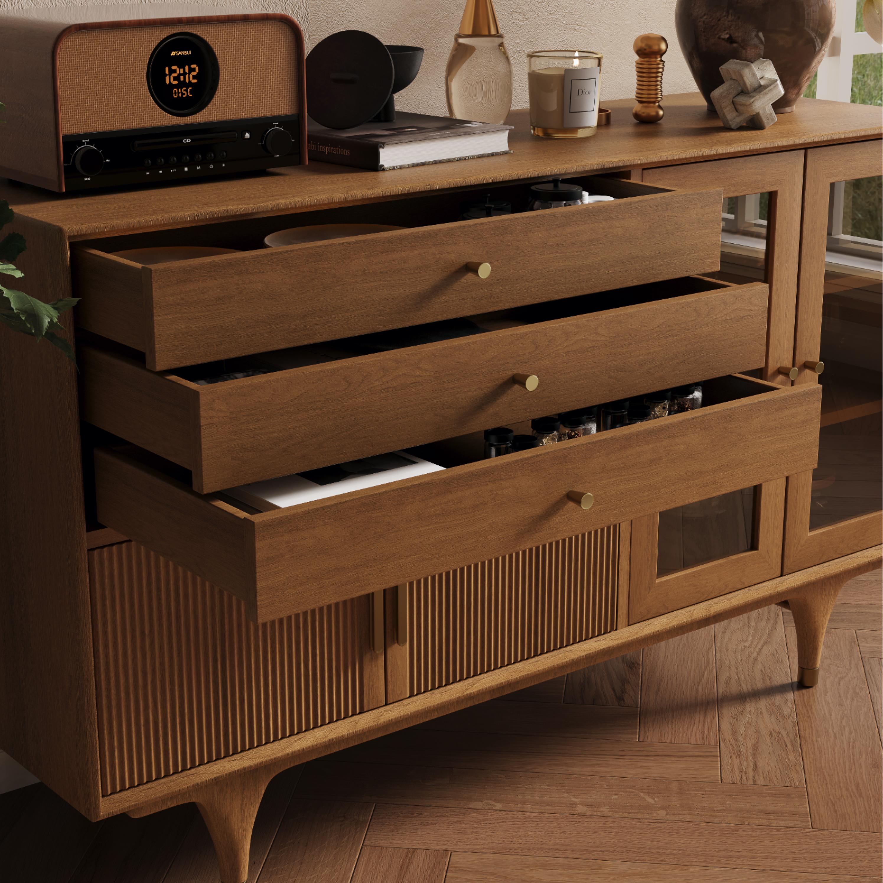 Mid Century Modern Dark Wood MDF Sideboards & Buffets