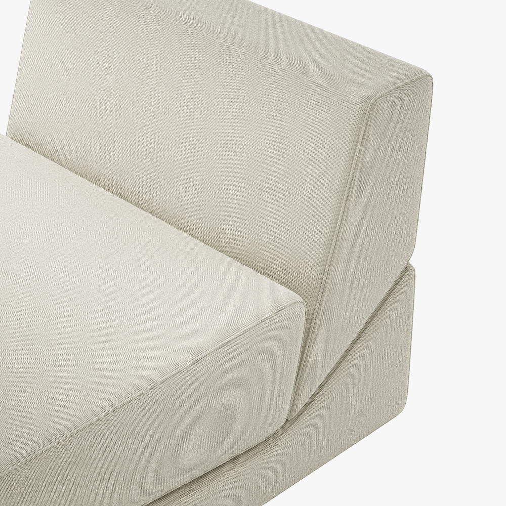 White Fabric Single Seater Sofas