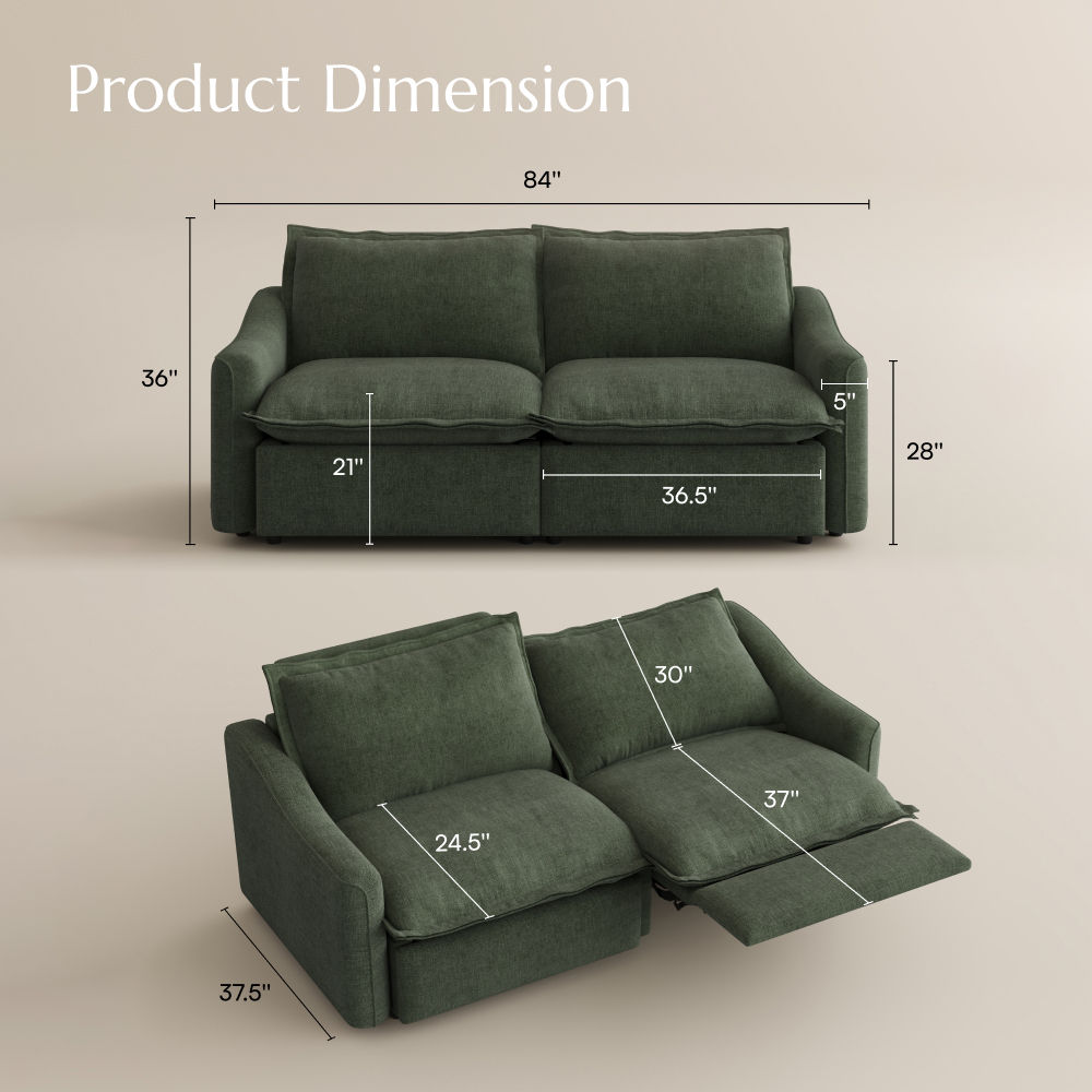 Curved Armrest Green Velvet Smart Furniture