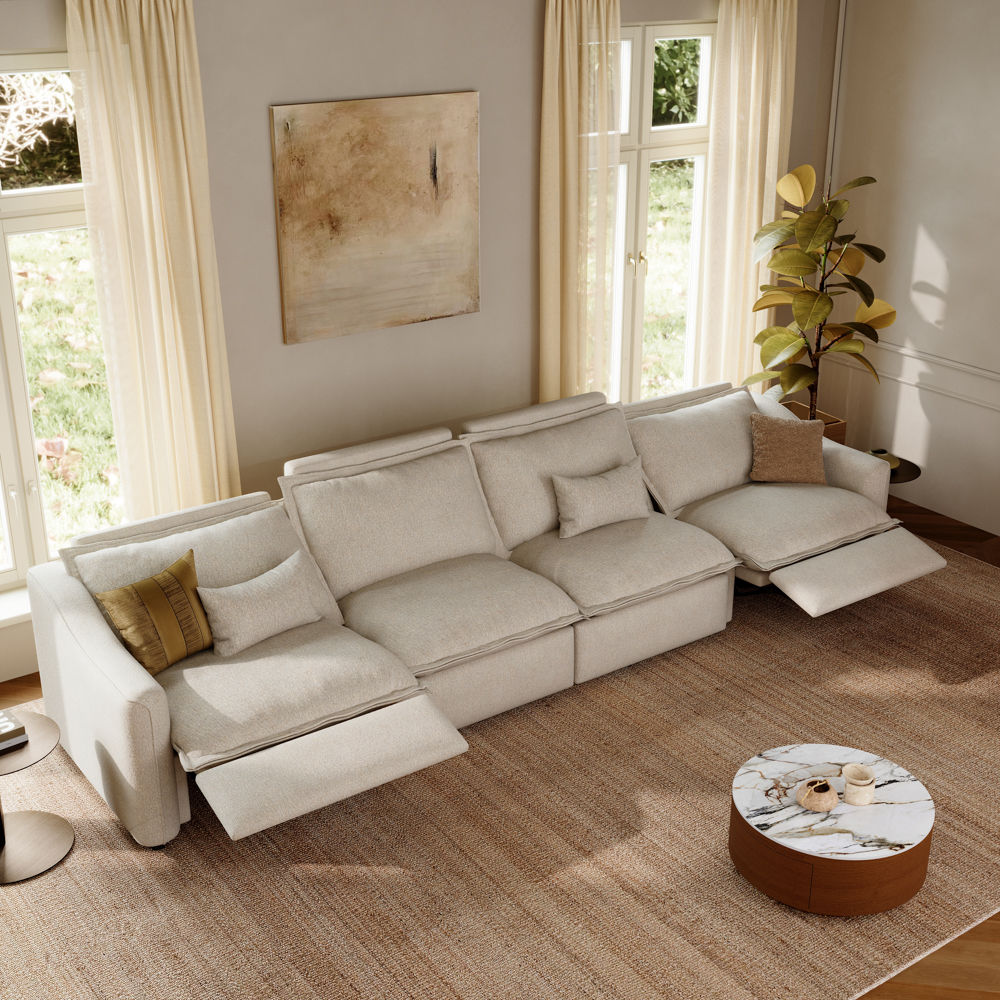 Modular Beige Linen Smart Furniture