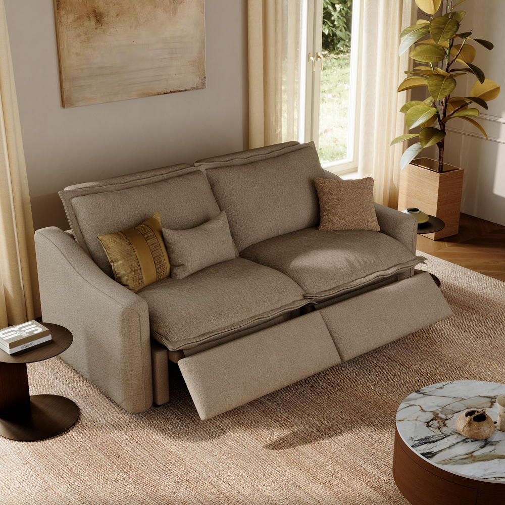 Relaxed Khaki Linen Smart Furniture