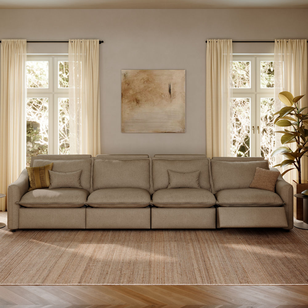 Easy Assembly Khaki Linen Smart Furniture