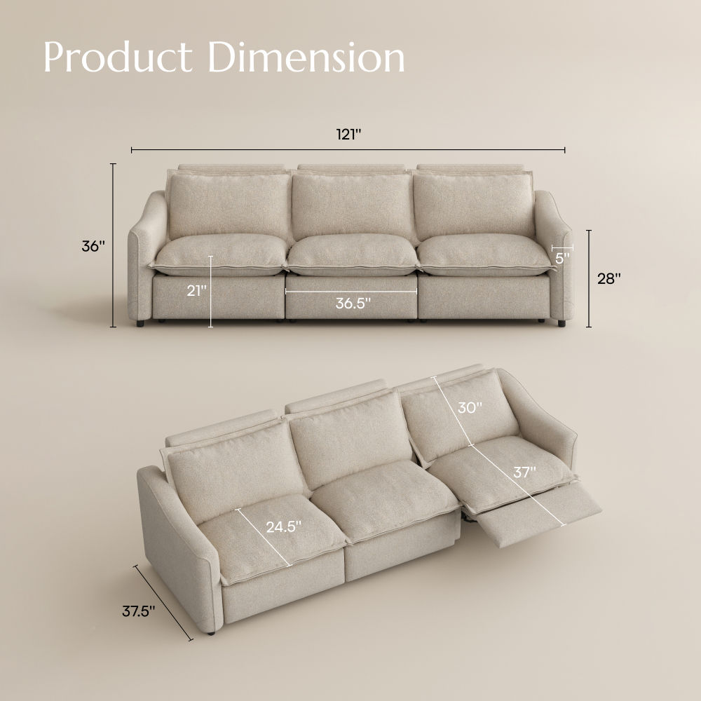 Casual Beige Linen Smart Furniture