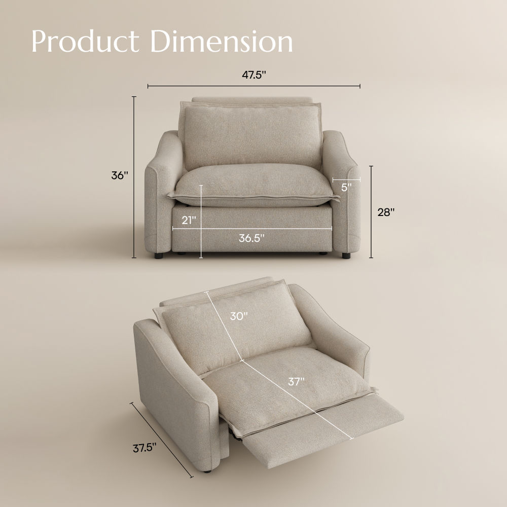 Electric Beige Linen Smart Furniture