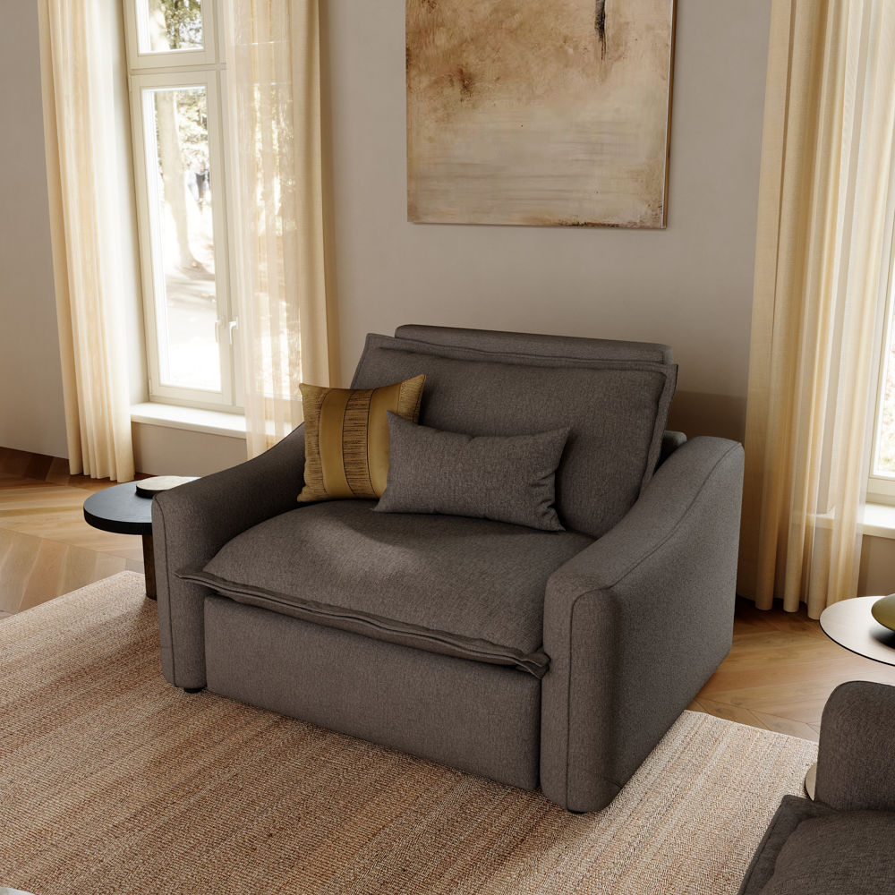 Cozy Dark Gray Linen Recliners