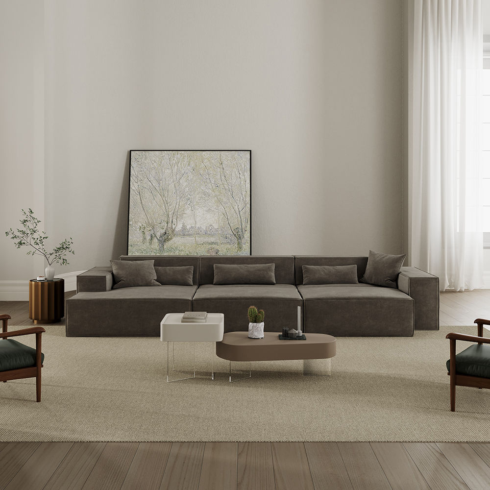 Very Relaxed Khaki Fabric Smart Furniture