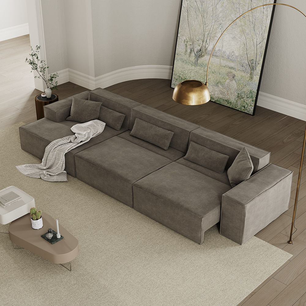 Medium Khaki Fabric Smart Furniture
