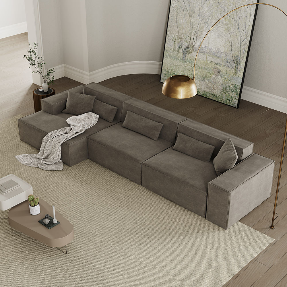 Medium Khaki Fabric Smart Furniture