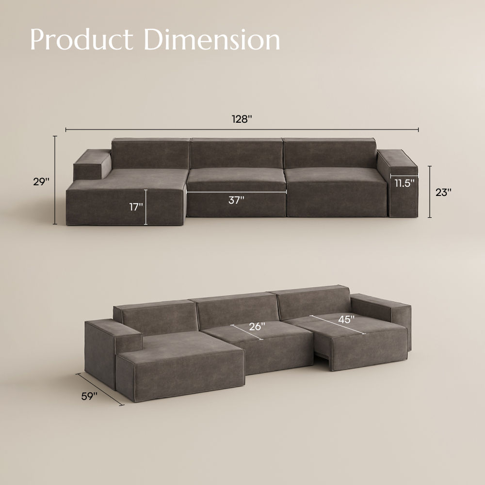 Medium Khaki Fabric Smart Furniture