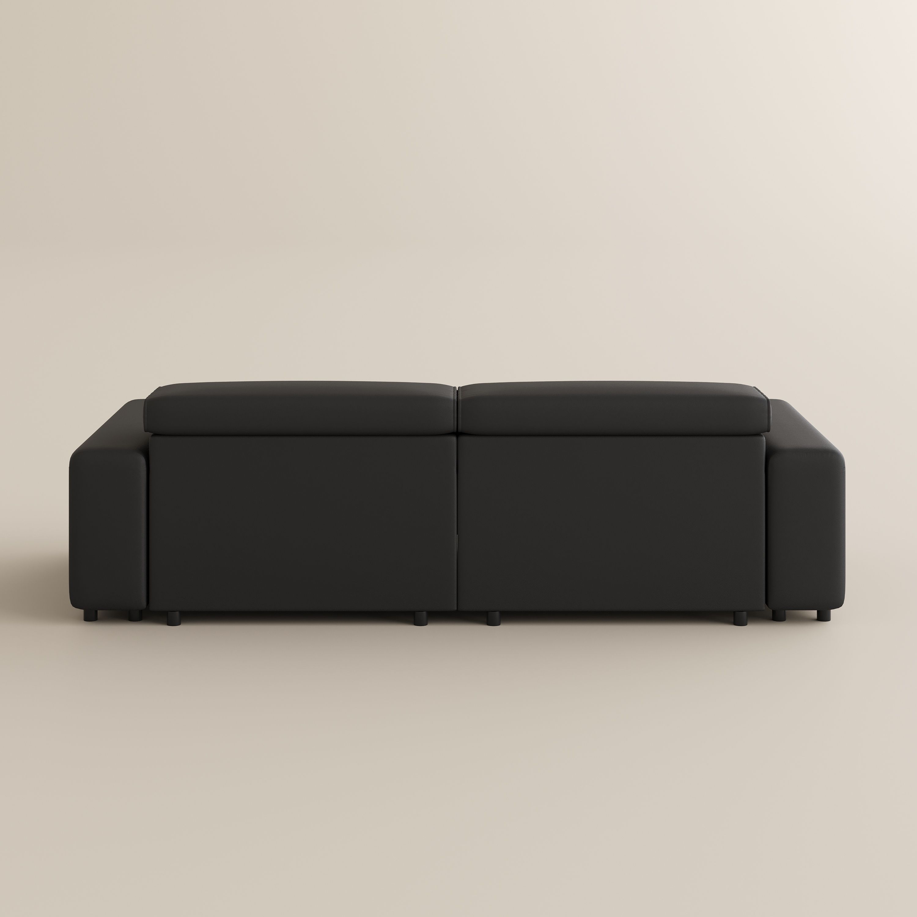 Medium Black Eco-friendly Microfiber Leather Smart Furniture