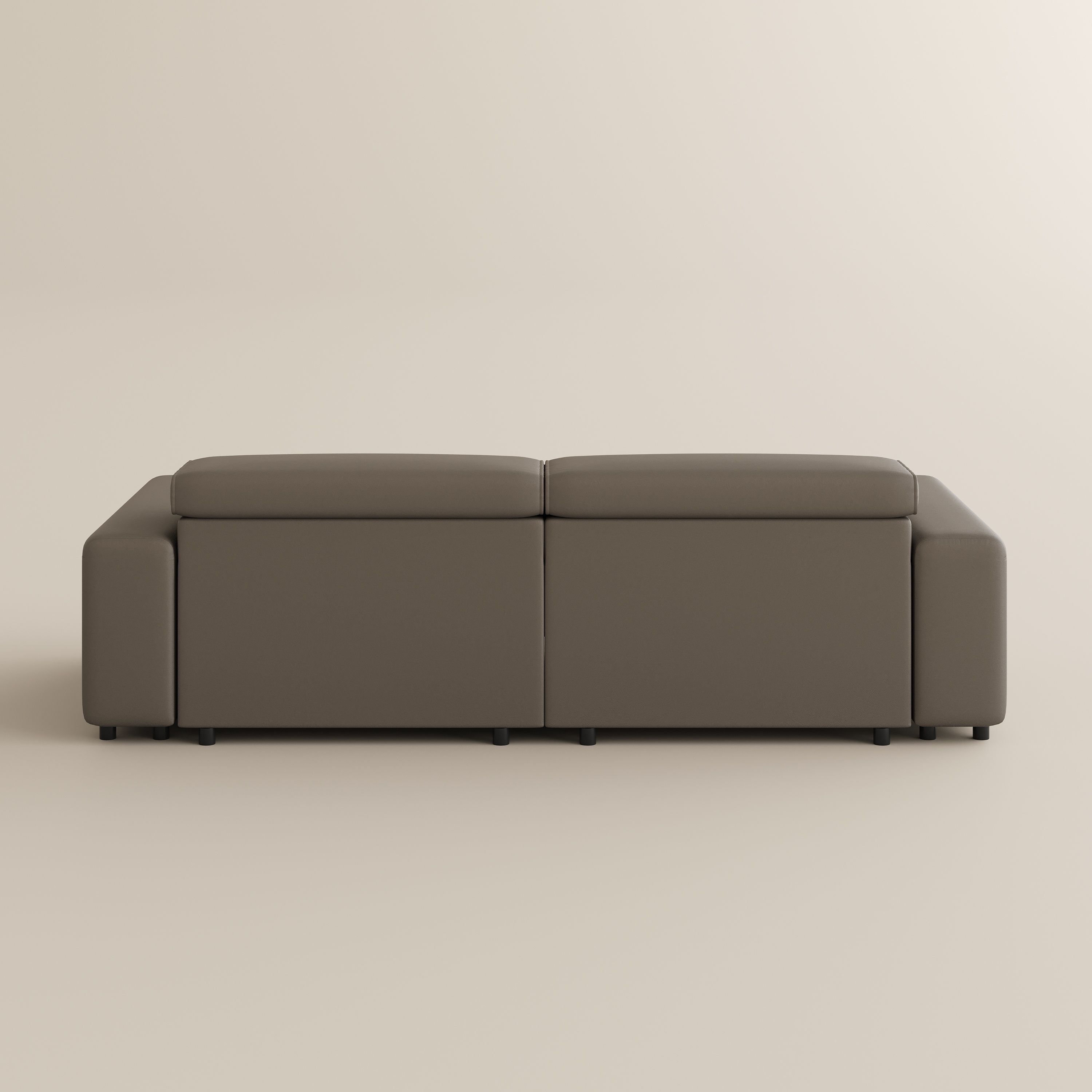 Light Brown Eco-friendly Microfiber Leather Smart Furniture