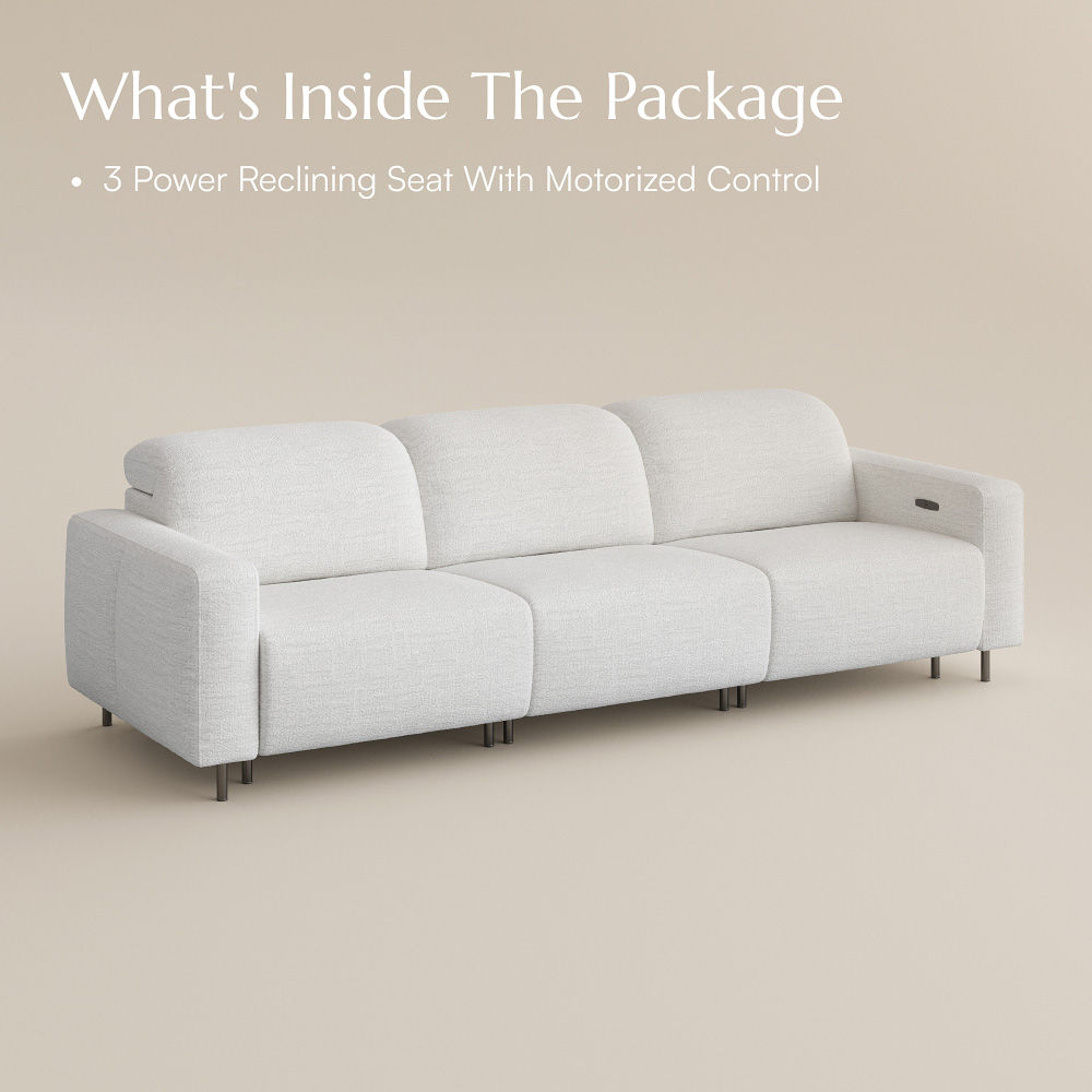 Casual White Chenille Fabric Smart Furniture
