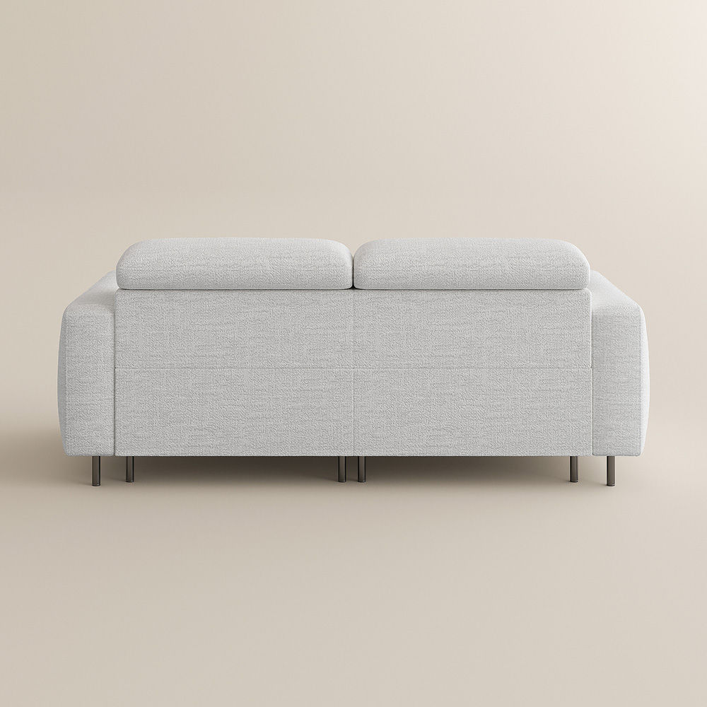 Oversized White Chenille Fabric Smart Furniture